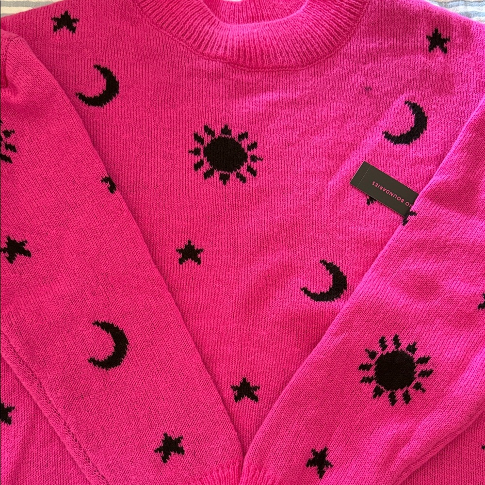 No Boundaries Pink Celestial Sweater